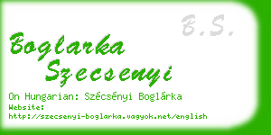 boglarka szecsenyi business card