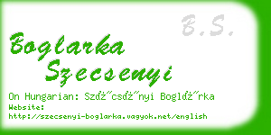 boglarka szecsenyi business card